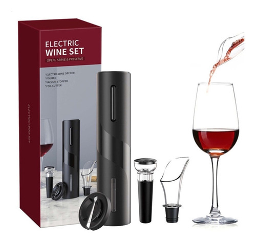 Kit Abridor De Vinhos Saca Rolhas Elétrico Automático