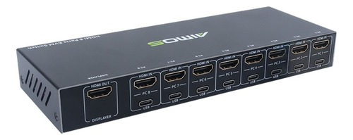 Interruptor Kvm Hdmi 8 En 1 Salida Aimos