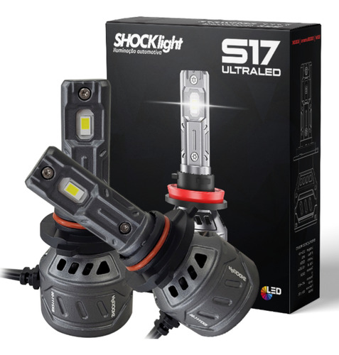 Kit Lâmpada Led Nano Shocklight S17 6000k 12v 55w 5000lumens