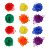 Pañuelos De Gasa Cuadrados De Colores Mixtos Para Baile, 12