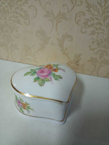 Antigo Porta-joias De Porcelana Marca Pedreira