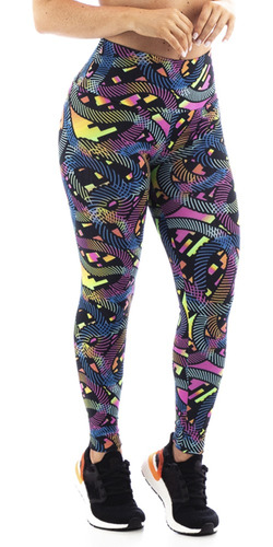 Kit 3 Legging Plus Size Alta Suplex Leg Academia Estampada