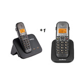 Kit Telefone Sem Fio Com 2 Linhas Viva-voz Ts5150 + 1 Ramal 