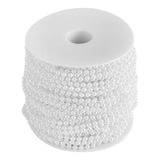 Rollo De Perlas De 4mm Decorativas Blanco X 22 Metros