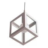 Lamparas Colgantes Modernas Diseño Cubo Living + Lampara Led
