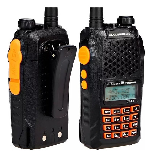 Conjunto 2 Rádios Comunicadores Baofeng Uv-6r Dual Band - 7w