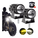 Par Faros Auxiliares Luces Led Moto Doble Color Impermeable