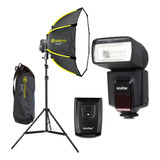 Flash Godox Tt560 Ii Rádio Universal Octabox Para V1 +tripé