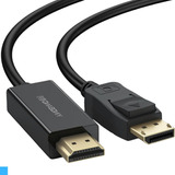 Adaptador Displayport 4k Para Hdmi Cabo 1.8m Transmissão Hd