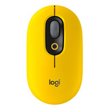 Logitech Pop Mouse W/emoji -yellow-optical-bluetooth
