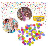 5 Pacotes De Confete Papel Festa Junina Decoração Carnaval