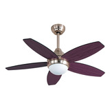 Ventilador De Techo Wengue Y Haya De  Madera, 48  Liliana