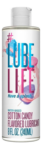 Lube Life Lubricante Vaginal /anal A Base De Agua 240ml Con Sabor A Caramelo De Algodón