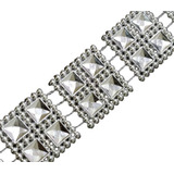 Falso Strass Galon 2.5cm #5541,cinto,confeccion,deco 2 Metrs