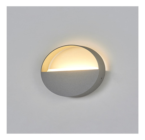 Aplique Led Circular Decorativo Pared Muro Luz Calida 4w