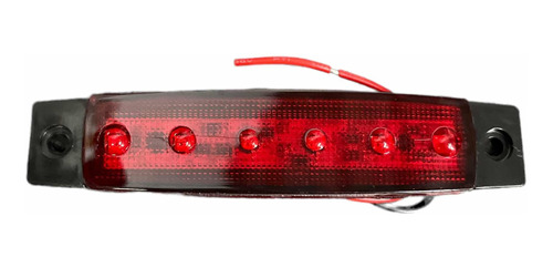 Plafon 6 Led Smd Para Carroceria Rectangular  Rojo