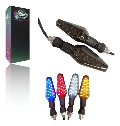 Par Direccionales Led Universales 10mm Intermitentes P/moto