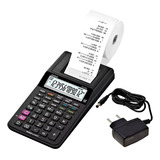 Calculadora Con Impresión Casio En Bobina Hr-8rc De 12 Dígitos En Color Negro
