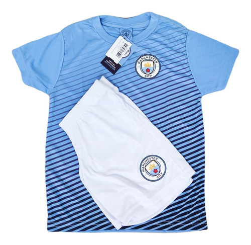 Conjunto Manchester City Pequeno Torcedor Infantil