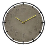 Reloj Muro 50 Cm Gris/dorado Homy