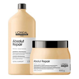 Loréal Absolut Repair Gold Quinoa Shampoo 1,5l + Másca 500g