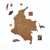 Mademap Colombia  Mapa De Madera Para Instalar En Pared