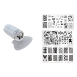 Kit Stamping Uñas Sello - Estampador + 3 Placas Metálicas