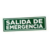 Cartel Indicador Salida De Emergencia 10x30 Alto Impacto