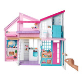 Casa De Muñeca Barbie Malibu House Playset + 25 Accesorios Color Rosa