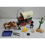 Playmobil Set Cowboy Carreta Figuras Rifles Lejano Oeste G75