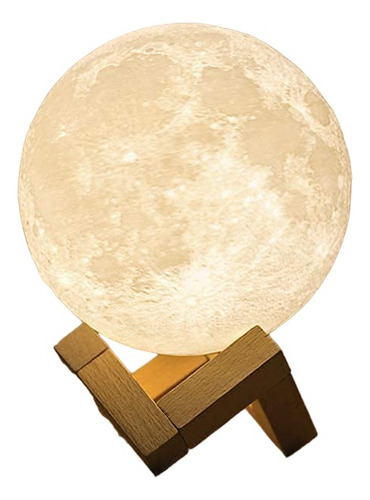 Lámpara Luna De Mesa Escritorio Luz De Luna Moon Lamp 3d Usb