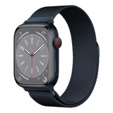 Malla Milanesa Para Apple Watch 45/44/49mm. Ultra2 9/8 Midn.