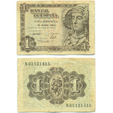 España Billete De 1 Peseta Año 1948 P#135 