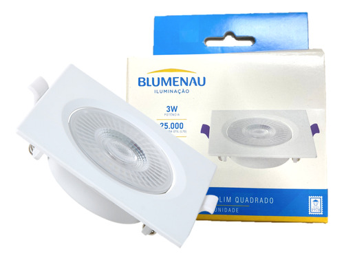 Kit 9 Spot Super Led Quadrado Embutir 3w Branco Frio 6500k