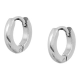 Brinco Argola Par Masculino Feminino 6mm Liso Abaulado Aço