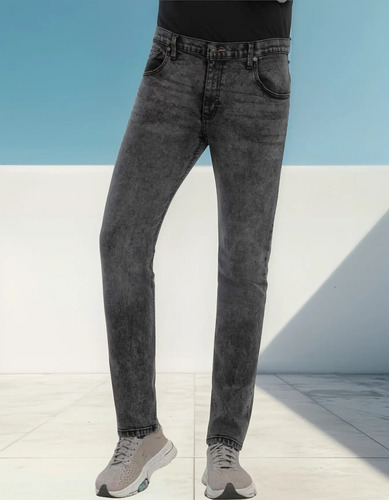 Pantalón Lee Jeans Negro Skinny Tiro Bajo Caballero 7877 | Envío gratis