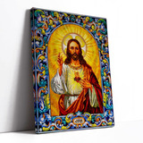 Cuadro Sagrado Corazón De Jesús - Lienzografía 80 X 100cm