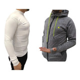 Combo T! Camiseta Térmic Blanca+ Campera Deportiva Capucha G