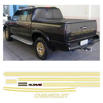 Kit Faixas Adesivos S10 Executive Dupla 1999 2000