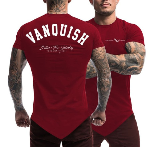 Playera Deportiva Slim Fit Spandex Moda Vanquish V Q 4035xsh