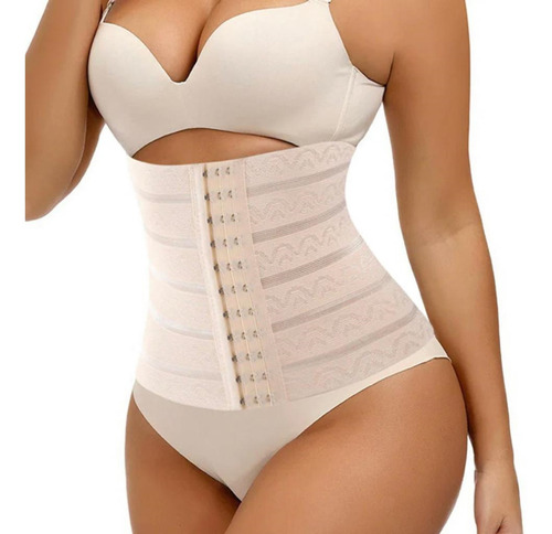 Faja Reductora Modeladora Cintura Corset Unisex 3ganchos