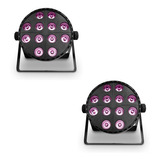 Juego De 2 Cañones Led Alien Pro Par 12x10 Rgbuv 4 En 1