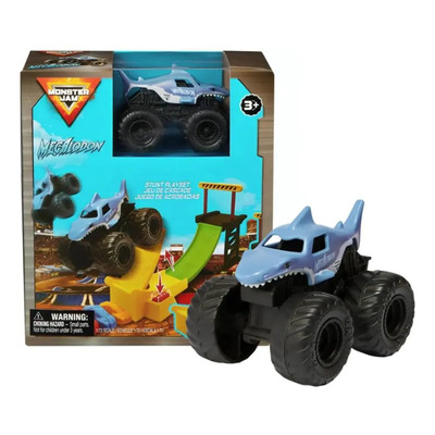 Rampa Monster Jam Con Lanzador Megalodon - Sunny 003345 Azul