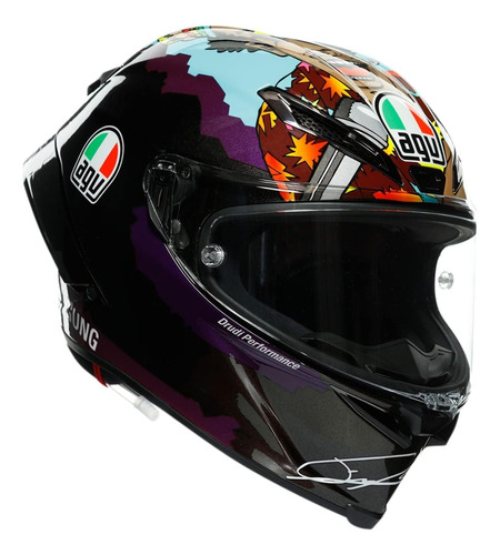 Casco Para Moto Agv Pista Gp Rr Talla L Color Negro 2513