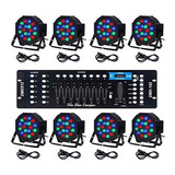 Co-z Led Par Lights 18x3w Paquete De 8 Piezas Rgb Dj Stage