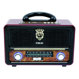 Radio Vintage Retro Usb Portatil Fm Bt Mini Café