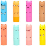 Kit 8 Hidratante Labial Lip Balm Infantil Funny Animals