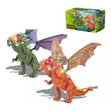 Dinosaurio Dino Dragon De 3 Cabezas Con Luz Y Sonido Dn14 