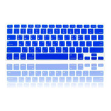 Cubierta Teclado Macbook Pro Y Air, Silicona, Coreano, Azul.