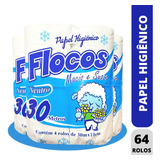 Papel Higiênico Folha Simples Macio Suave 30m 64 Rolos